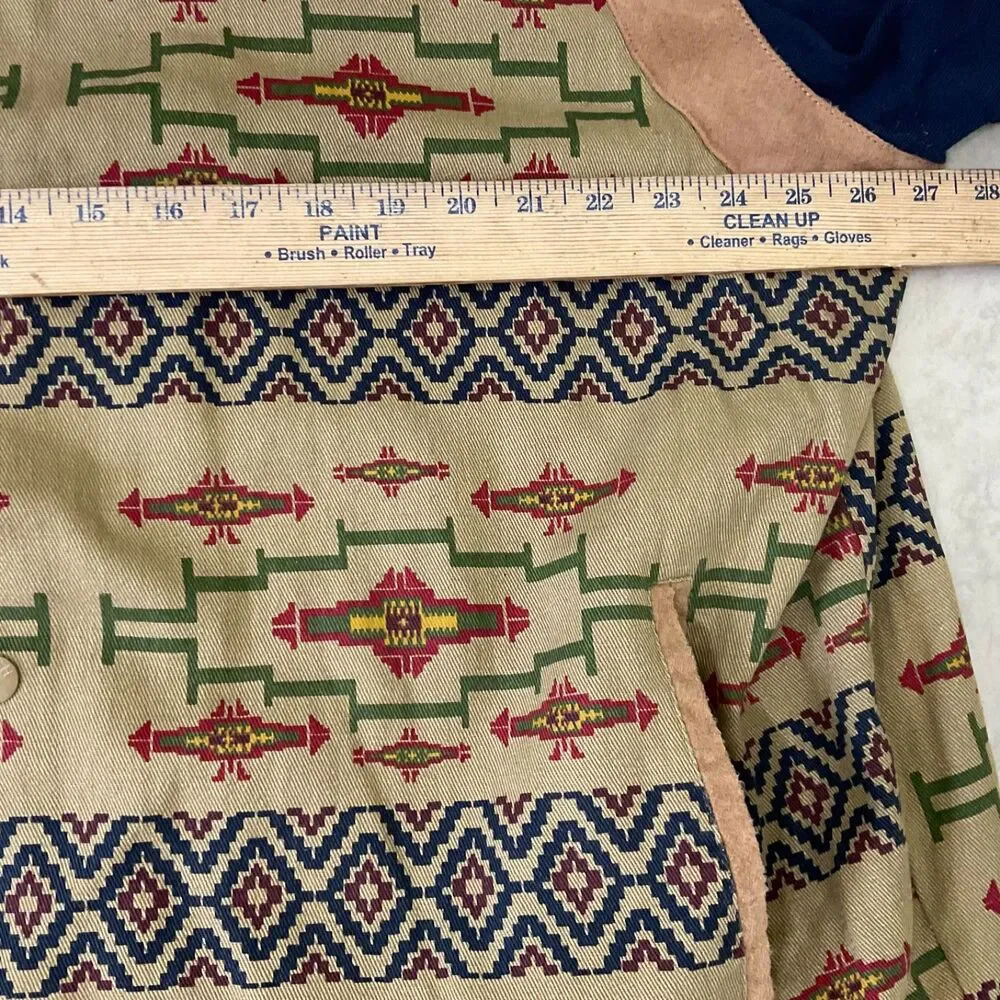 Southwestern Aztec Navajo All Over Print Jacket 3XL snap buttons Parish Nation